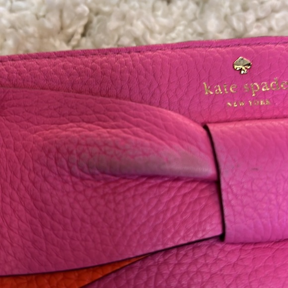 Pink and Hot Orange Kate Spade Bi-fold Wallet!! - Picture 3 of 3